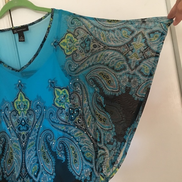 INC International Concepts Bat Sleeve Summer Top - Picture 2 of 8